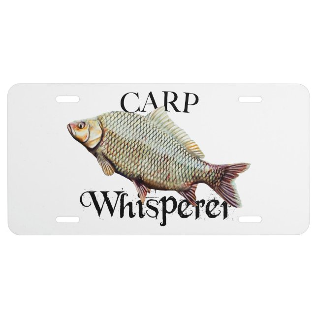 Carp Whisperer License Plate (Front)