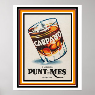 Carpano L'apertif Vintage French Ad Poster 16 x 20