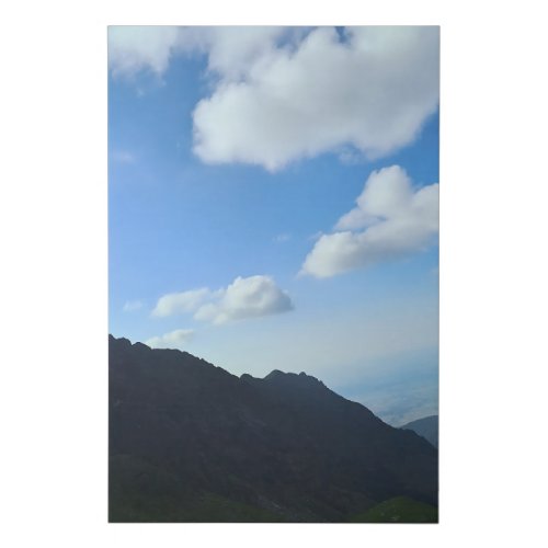 Carpathian Blue Sky Peaks – Romania Mountain Art Faux Canvas Print