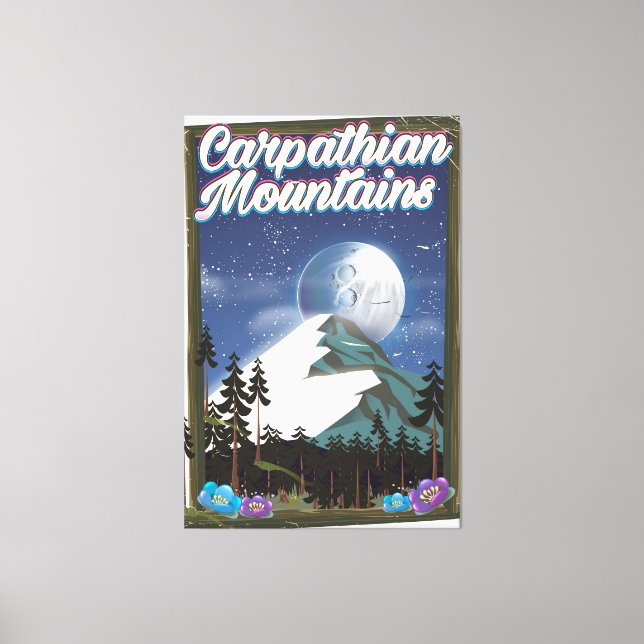 Carpathian Mountains Travel poster Canvas Print (Front)