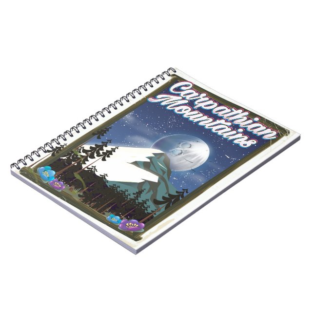 Carpathian Mountains Travel poster Notebook (Left Side)