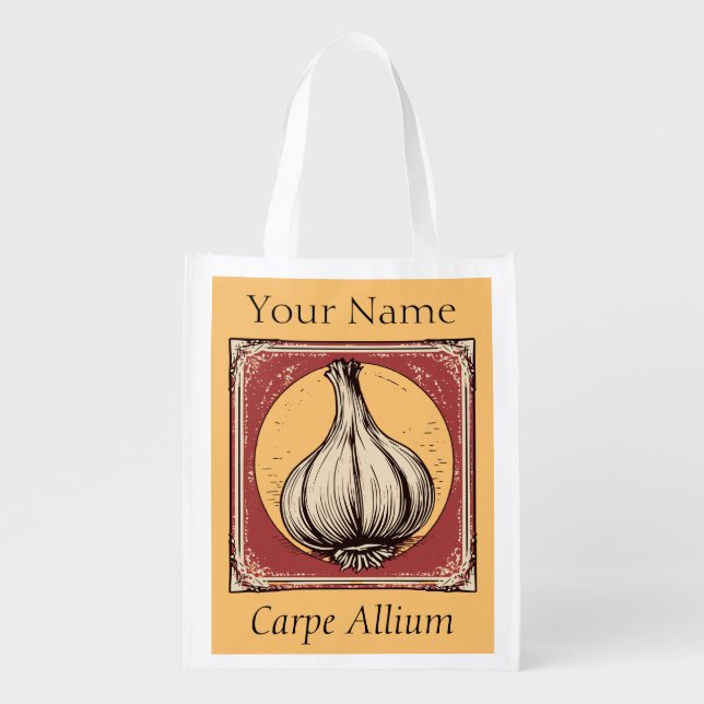 Carpe Allium: The Ultimate Garlic Lover’s Tote (Front)