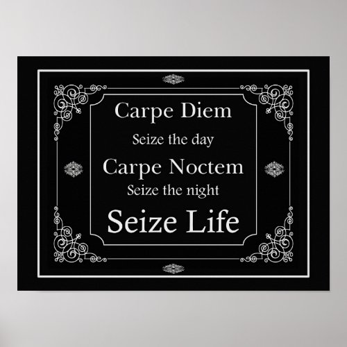 Carpe Diem and Seize Life Poster
