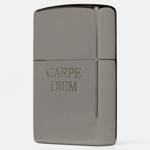 Carpe Diem black chrome Zippo lighter