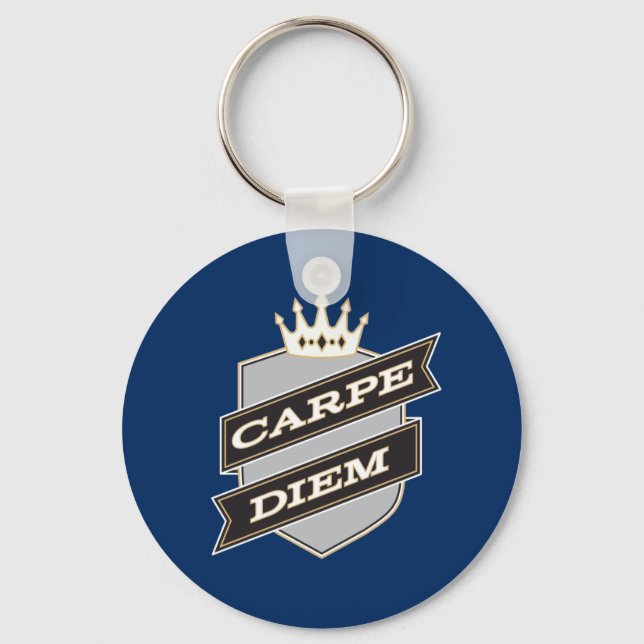 Carpe Diem Button Keychain (Front)