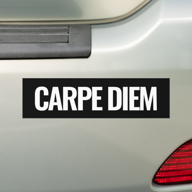 Carpe Diem car bumper stickers (On Car)