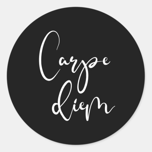 Carpe Diem Classic Round Sticker
