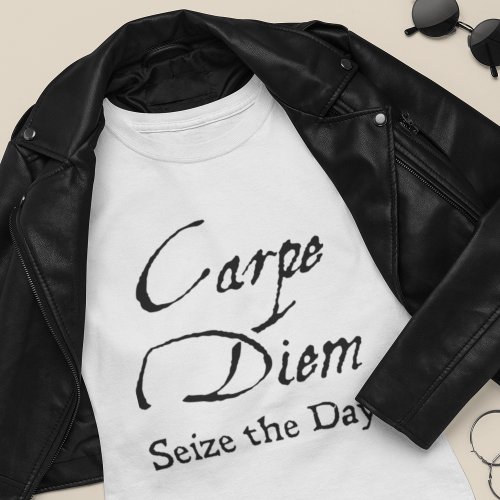 Carpe Diem Dark Academia Vintage Typography  T_Shirt