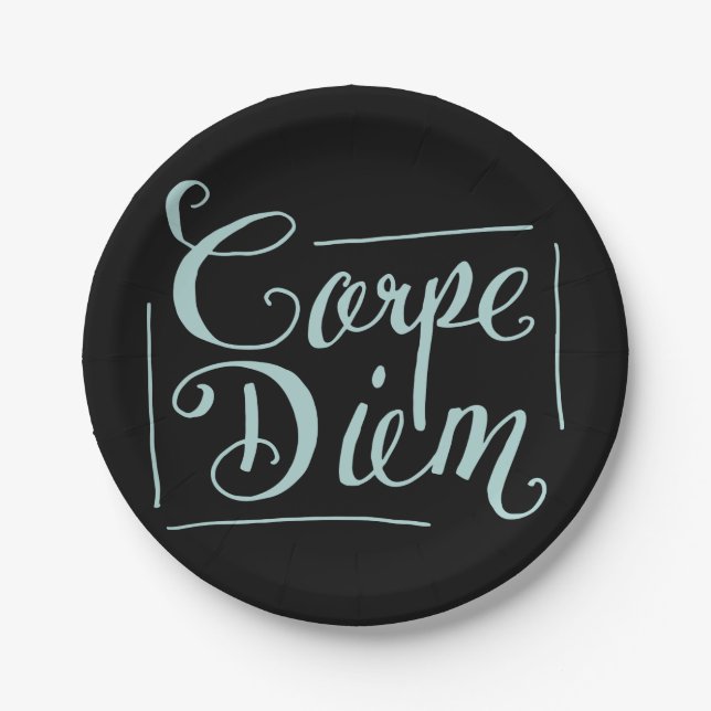Carpe Diem Fancy Paper Plates (Front)