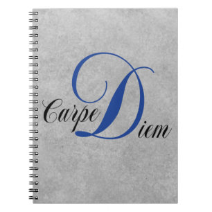 Carpe Diem Flowing Script Notebook