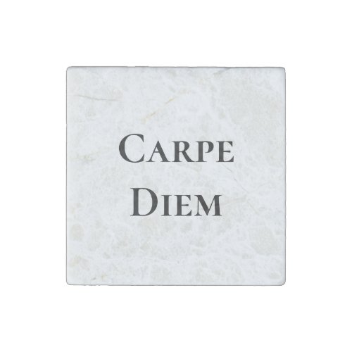 CARPE DIEM Latin Motto on Marble Magnet