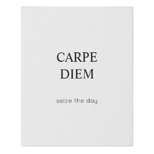 Carpe Diem Latin Quote Faux Canvas Print