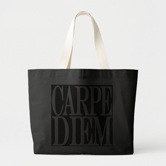 Carpe Diem Latin Quote Jumbo Tote Bag Bags