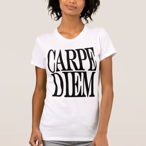 Carpe Diem Latin Quote Ladies Singlet Shirt