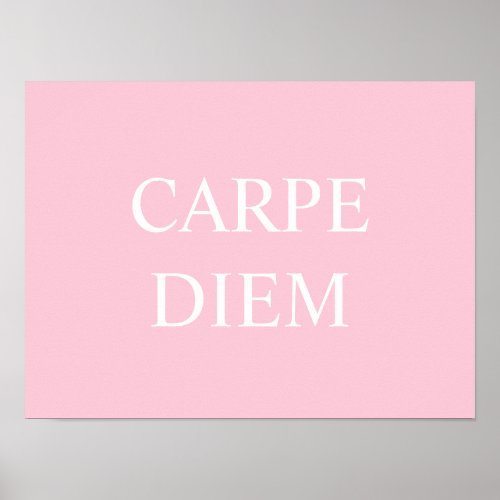 Carpe Diem Latin Quote Print _ Pink