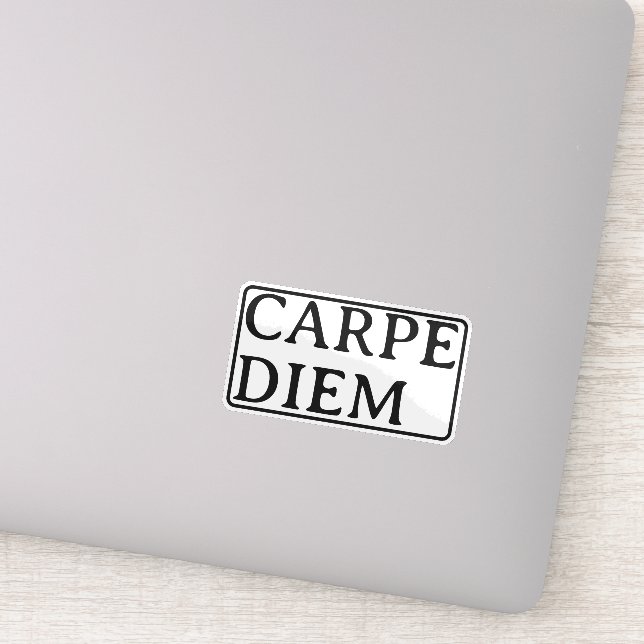 Carpe Diem latin quote sticker (Detail)