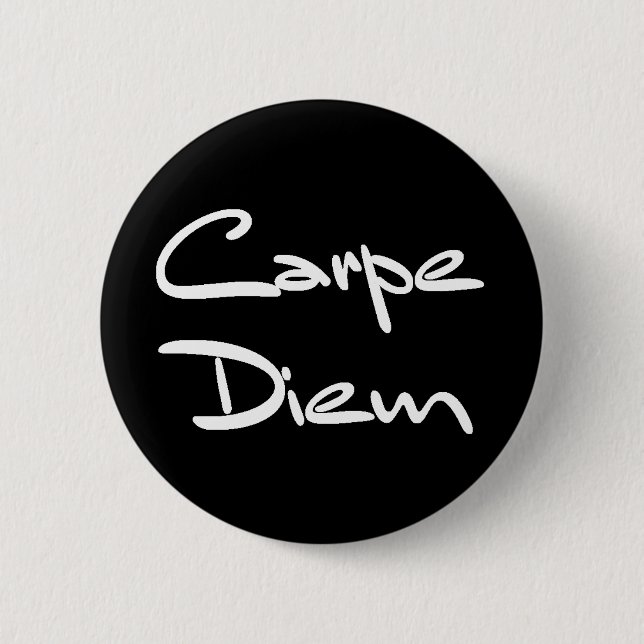 CARPE DIEM Modern Cool Text Button (Front)