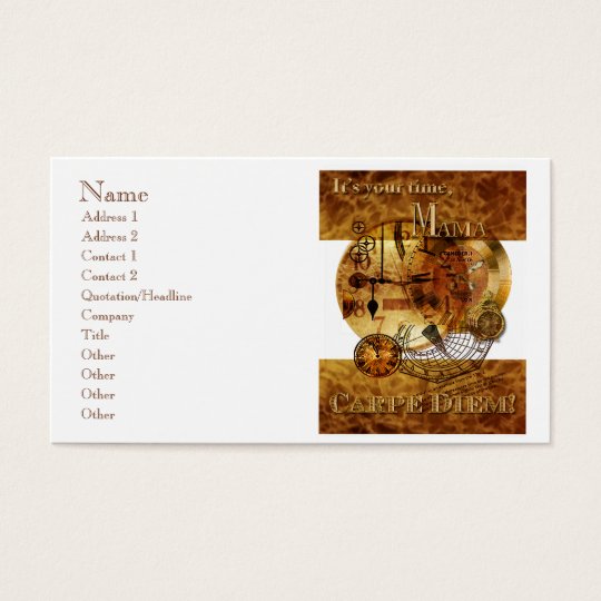 Carpe Diem Mother's Day Business Card