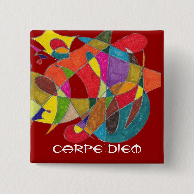 Carpe Diem Pinback Button (Front)