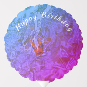 Carpe Diem Pond Fish Fun Photograph Birthday Balloon