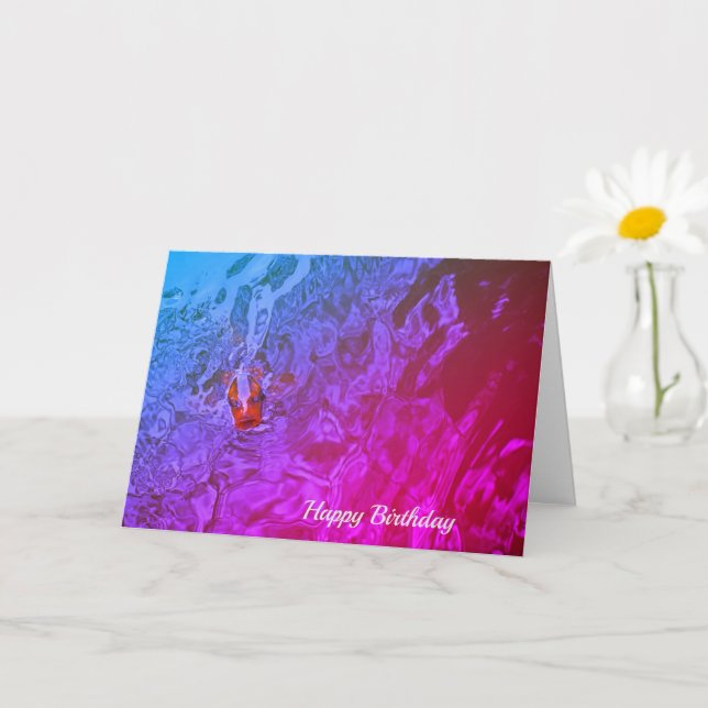 Carpe Diem Pond Fish Fun Photograph Birthday Card (Small Plant)