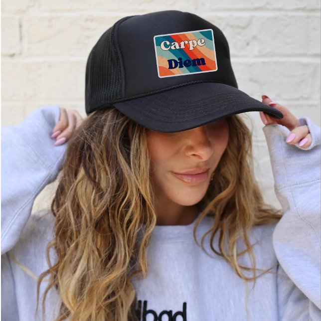 Carpe Diem Positive Retro Trucker Hat (Creator Uploaded)
