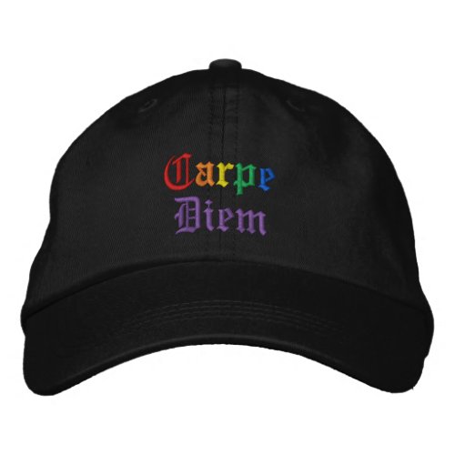 Carpe Diem _ Pride Embroidered Baseball Cap