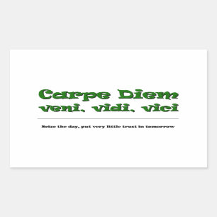 Carpe Diem Rectangular Sticker