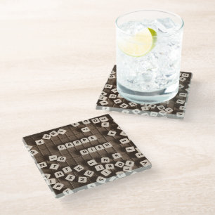 Carpe Diem Scrambled Letter Tiles Glass Coaster