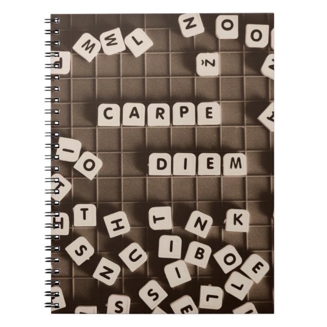 Carpe Diem Scrambled Letter Tiles Notebook (Front)