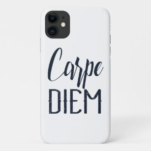 Carpe Diem Seize The Day Black Type iPhone 11 Case
