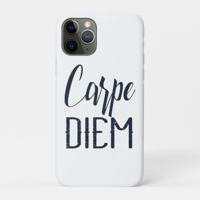 Carpe Diem Seize The Day Black Type Case-Mate iPhone Case (Back)