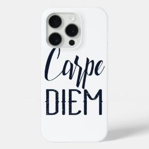 Carpe Diem Seize The Day Black Type iPhone 15 Pro Case