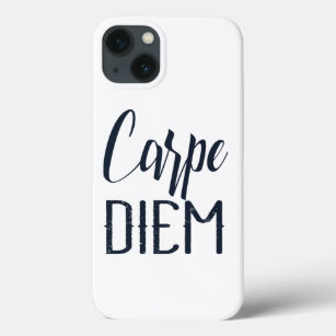 Carpe Diem Seize The Day Black Type iPhone 13 Case