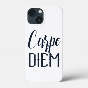 Carpe Diem Seize The Day Black Type iPhone 13 Mini Case
