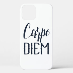 Carpe Diem Seize The Day Black Type iPhone 12 Pro Case