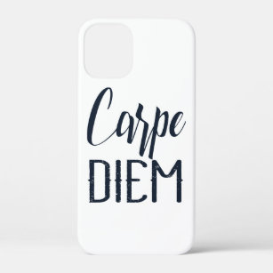 Carpe Diem Seize The Day Black Type iPhone 12 Mini Case