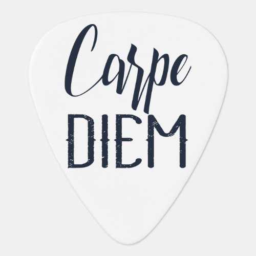 Carpe Diem Seize The Day Black Type Guitar Pick