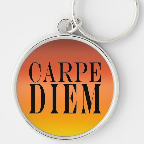 Carpe Diem Seize the Day Latin Quote Happiness Keychain
