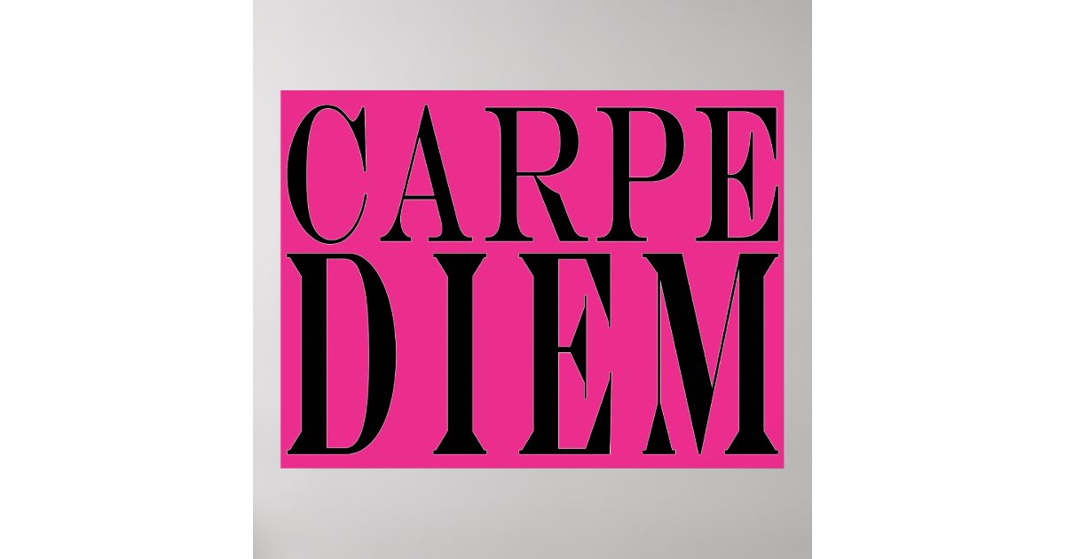 Carpe Diem Seize The Day Latin Quote Happiness Poster