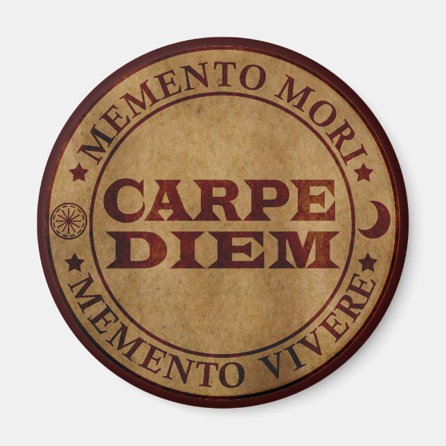 Carpe diem Seize the day Memento mori Magnet (Front)