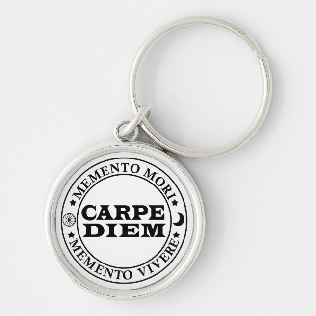 Carpe diem Seize the day Mmenro mori Keychain (Front)