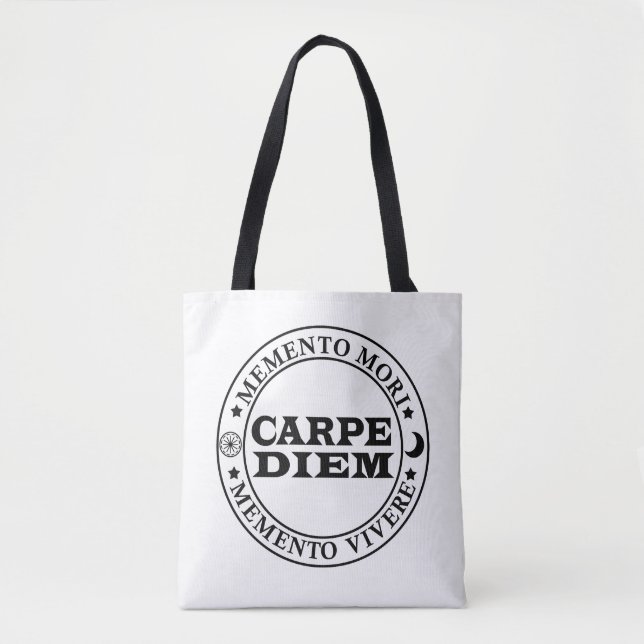 Carpe diem Seize the day Mmenro mori Tote Bag (Front)