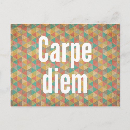 Carpe diem Seize the day Motivational Quotes Postcard