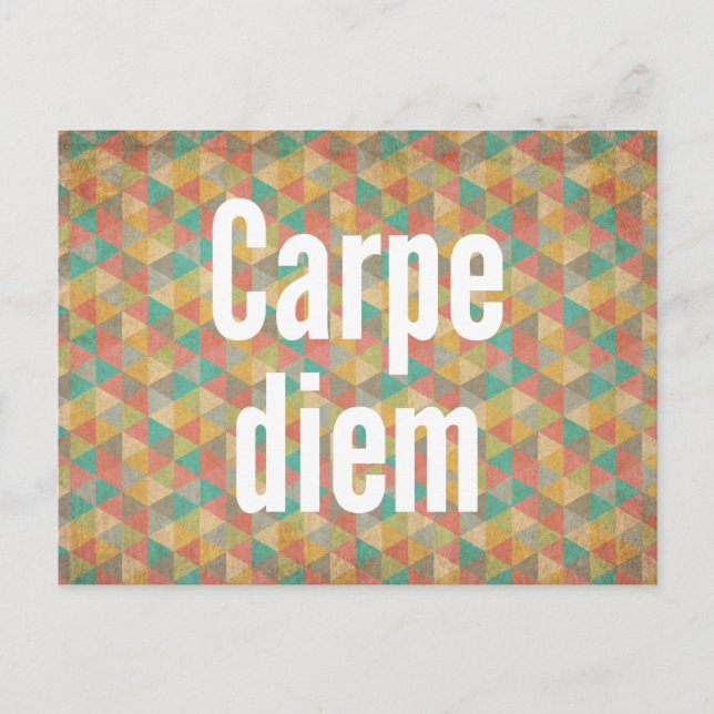 Carpe diem, Seize the day, Motivational Quotes Postcard (Front)