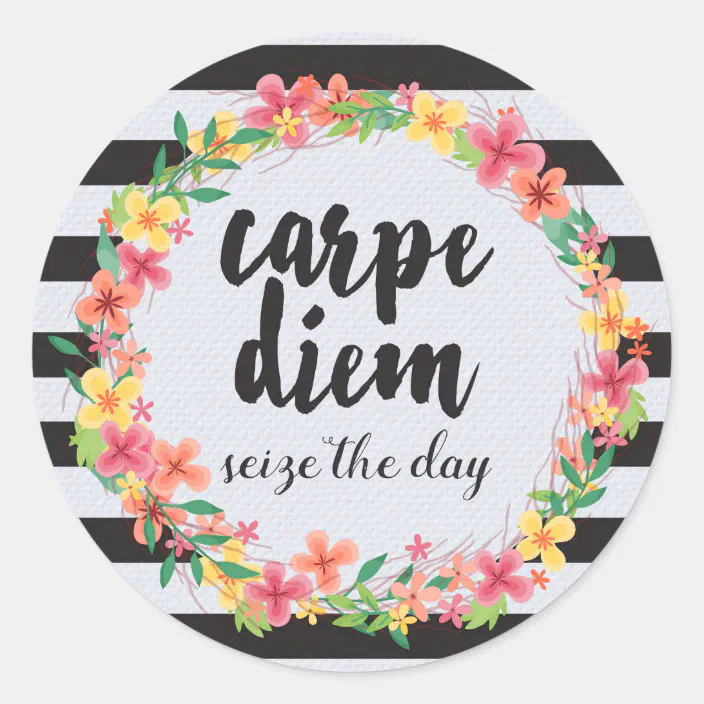 Carpe Diem Quote Saying Motto Sieze The Day Decal Wall Art Sticker Picture