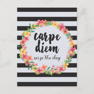 Carpe Diem / Seize The Day Quote Postcard