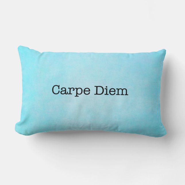 Carpe Diem Seize the Day Quote - Quotes Lumbar Pillow (Front)