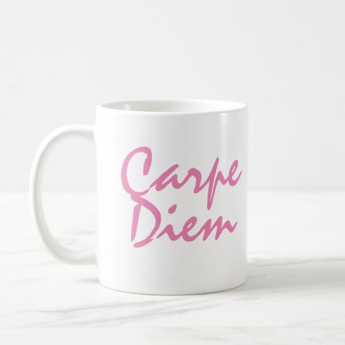 Carpe Diem Simple Handwriting Script Mug
