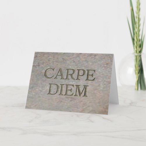 Carpe Diem Stone card